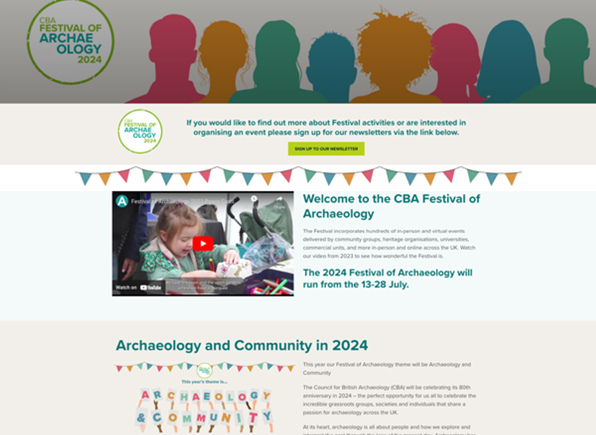 Festival of Archaeology homepage