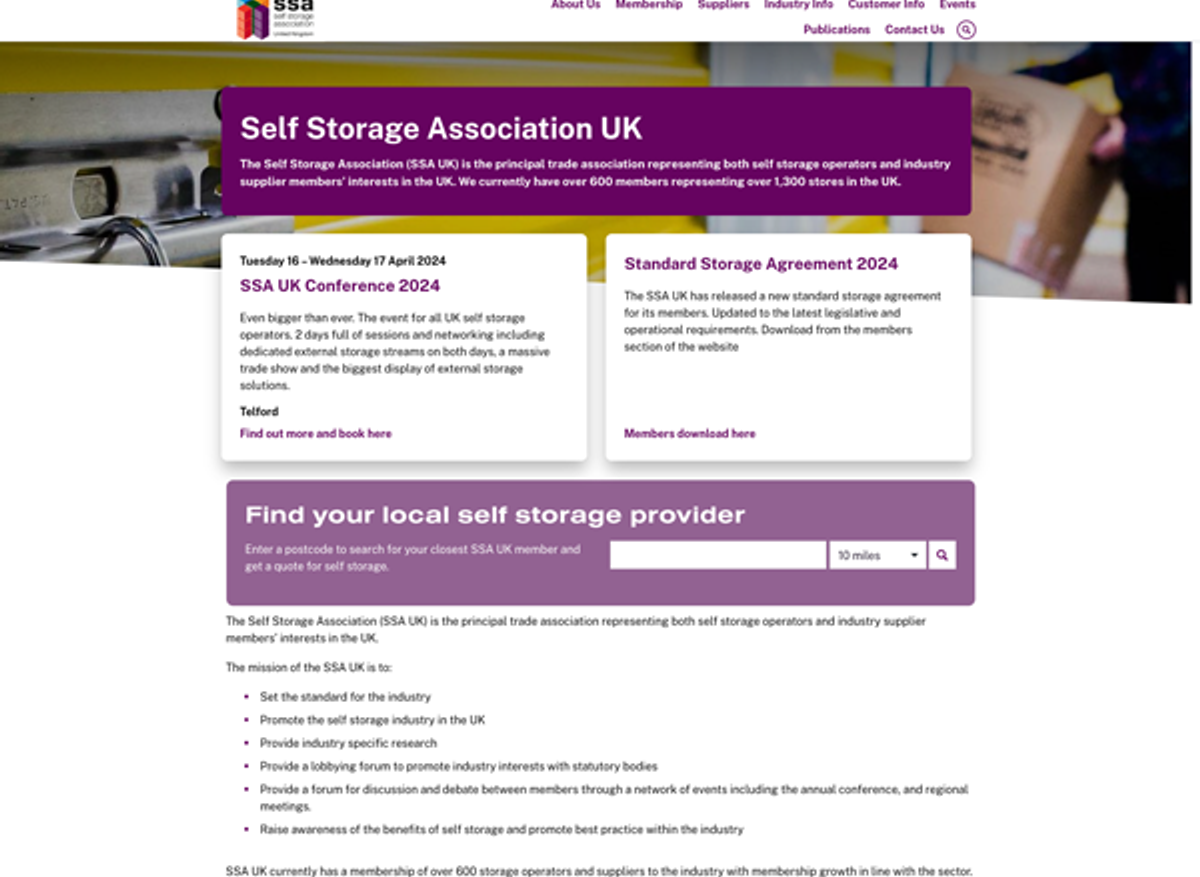 Self Storage Association UK